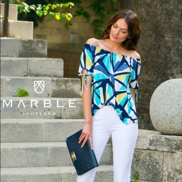 marble Tops - Marble off the shoulder top